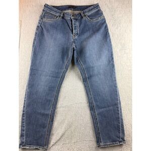 prAna Womens Jeans Size 10 30 Blue Denim Button Fly Straight Leg Casual
